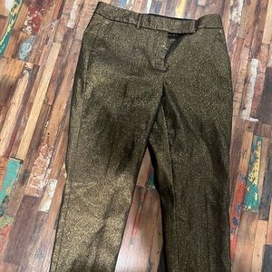 Gold and black ankle pants! Size 6!! Never wore